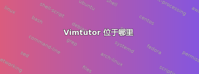 Vimtutor 位于哪里