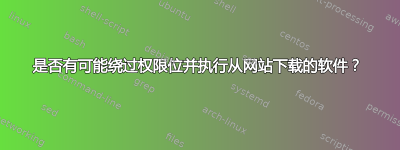 是否有可能绕过权限位并执行从网站下载的软件？