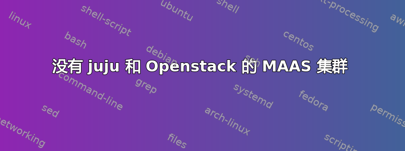 没有 juju 和 Openstack 的 MAAS 集群