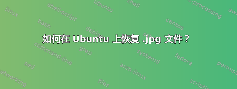 如何在 Ubuntu 上恢复 .jpg 文件？