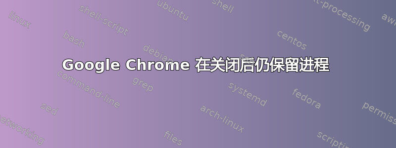 Google Chrome 在关闭后仍保留进程