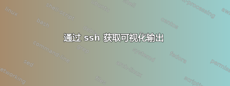 通过 ssh 获取可视化输出