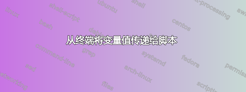 从终端将变量值传递给脚本