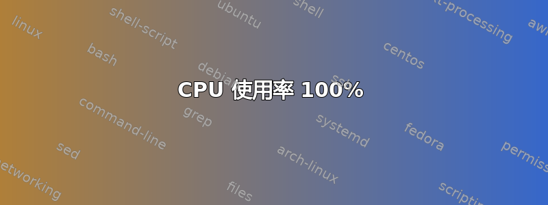 CPU 使用率 100%