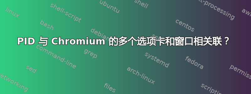 PID 与 Chromium 的多个选项卡和窗口相关联？