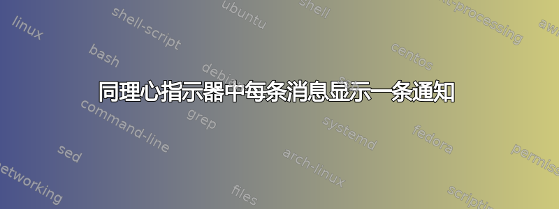 同理心指示器中每条消息显示一条通知