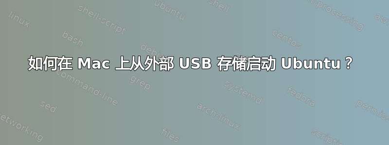 如何在 Mac 上从外部 USB 存储启动 Ubuntu？