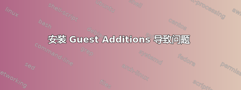 安装 Guest Additions 导致问题