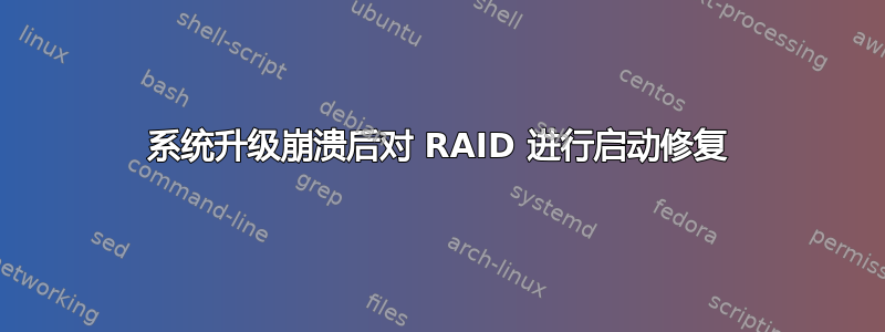 系统升级崩溃后对 RAID 进行启动修复