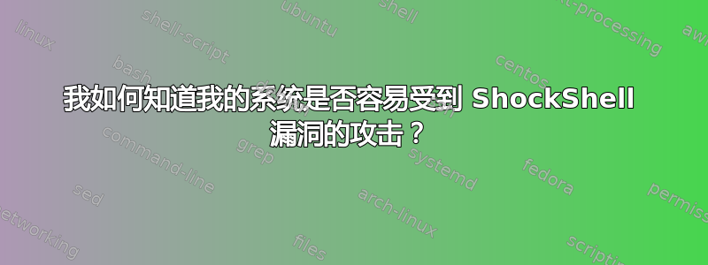 我如何知道我的系统是否容易受到 ShockShell 漏洞的攻击？