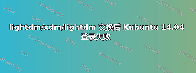 lightdm/xdm/lightdm 交换后 Kubuntu 14.04 登录失败 