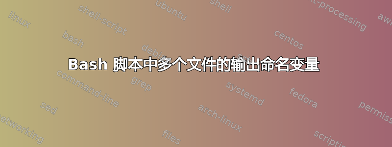 Bash 脚本中多个文件的输出命名变量