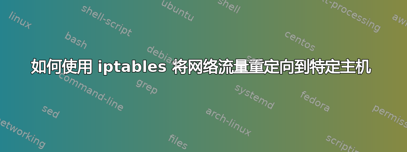 如何使用 iptables 将网络流量重定向到特定主机