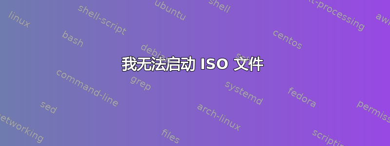 我无法启动 ISO 文件