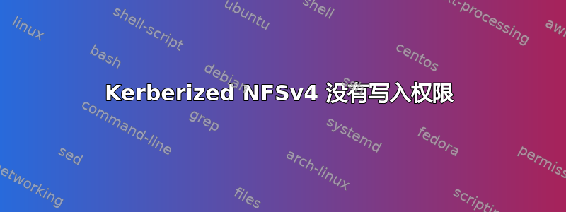 Kerberized NFSv4 没有写入权限