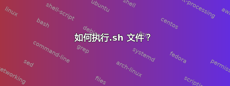 如何执行.sh 文件？