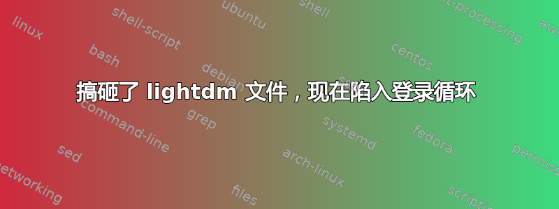 搞砸了 lightdm 文件，现在陷入登录循环