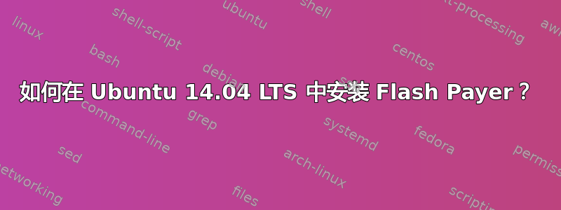 如何在 Ubuntu 14.04 LTS 中安装 Flash Payer？