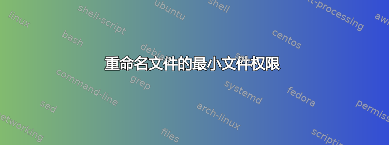 重命名文件的最小文件权限