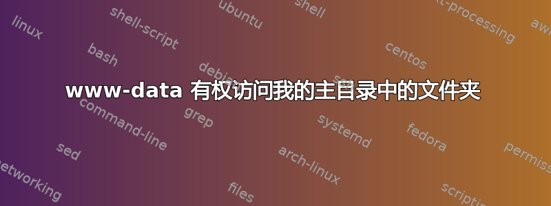 www-data 有权访问我的主目录中的文件夹