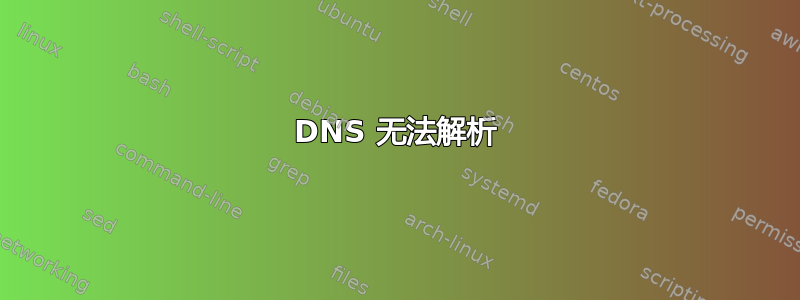 DNS 无法解析