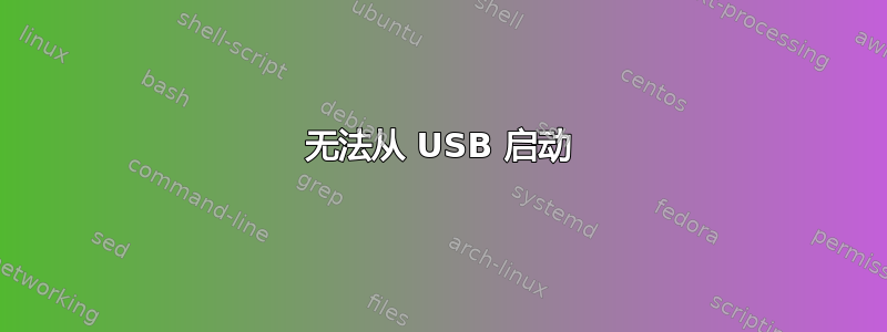 无法从 USB 启动