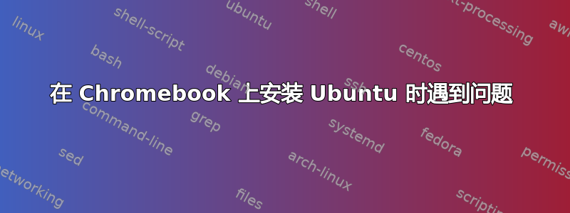 在 Chromebook 上安装 Ubuntu 时遇到问题