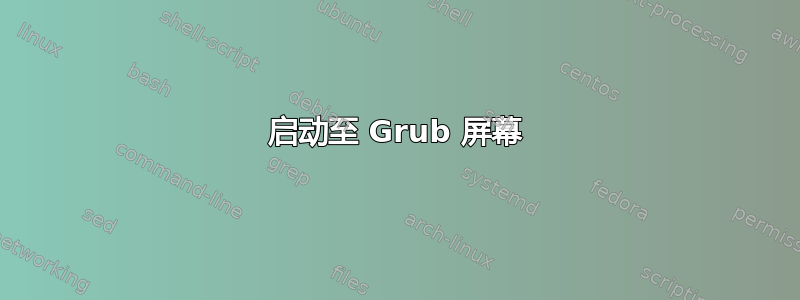 启动至 Grub 屏幕