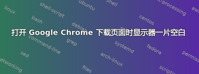 打开 Google Chrome 下载页面时显示器一片空白