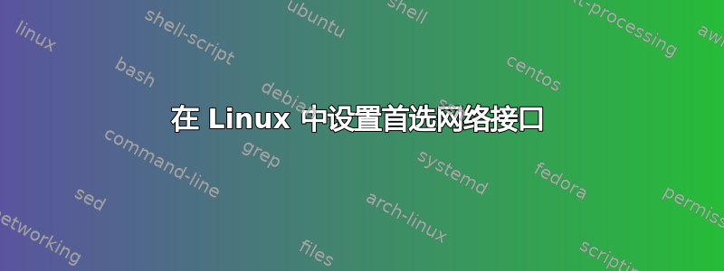 在 Linux 中设置首选网络接口