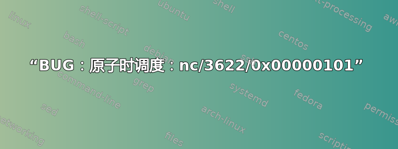 “BUG：原子时调度：nc/3622/0x00000101”