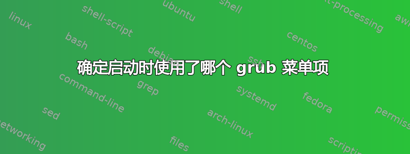 确定启动时使用了哪个 grub 菜单项