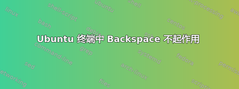 Ubuntu 终端中 Backspace 不起作用