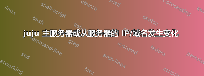 juju 主服务器或从服务器的 IP/域名发生变化