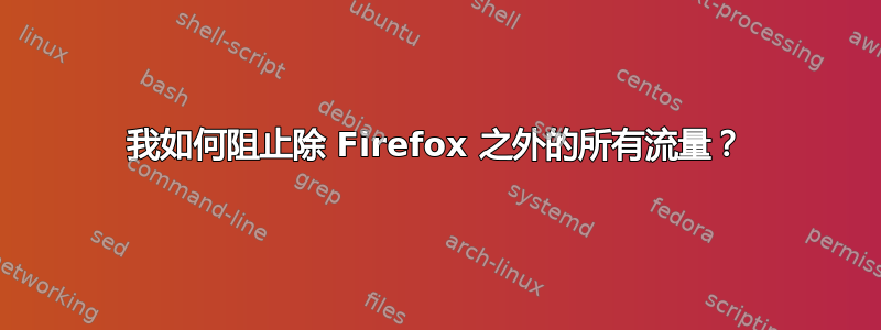 我如何阻止除 Firefox 之外的所有流量？