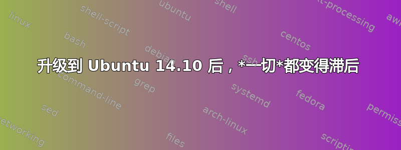 升级到 Ubuntu 14.10 后，*一切*都变得滞后