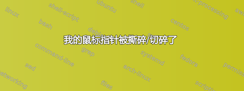 我的鼠标指针被撕碎/切碎了