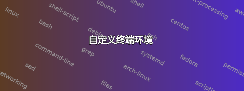 自定义终端环境