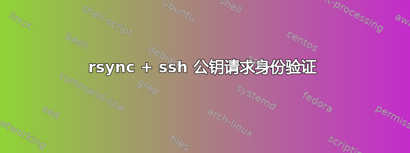 rsync + ssh 公钥请求身份验证