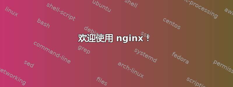 欢迎使用 nginx！