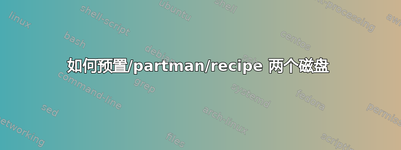 如何预置/partman/recipe 两个磁盘