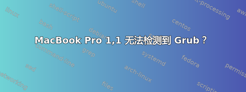 MacBook Pro 1,1 无法检测到 Grub？