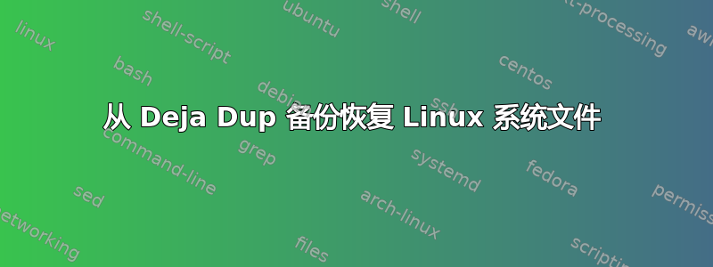 从 Deja Dup 备份恢复 Linux 系统文件