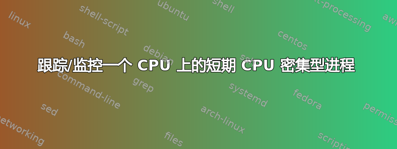 跟踪/监控一个 CPU 上的短期 CPU 密集型进程