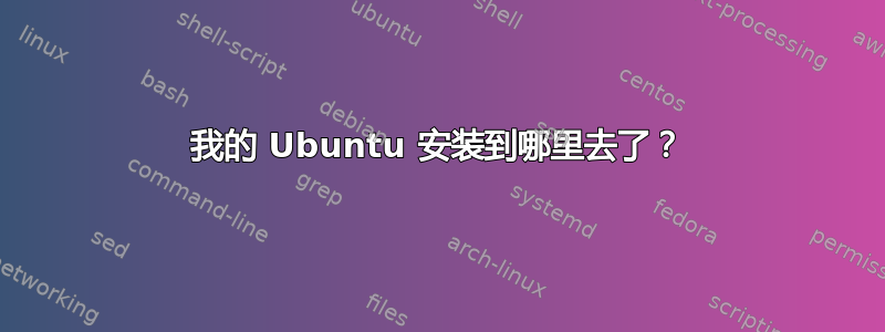 我的 Ubuntu 安装到哪里去了？