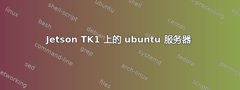 Jetson TK1 上的 ubuntu 服务器