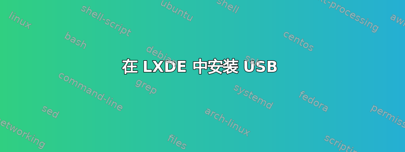 在 LXDE 中安装 USB