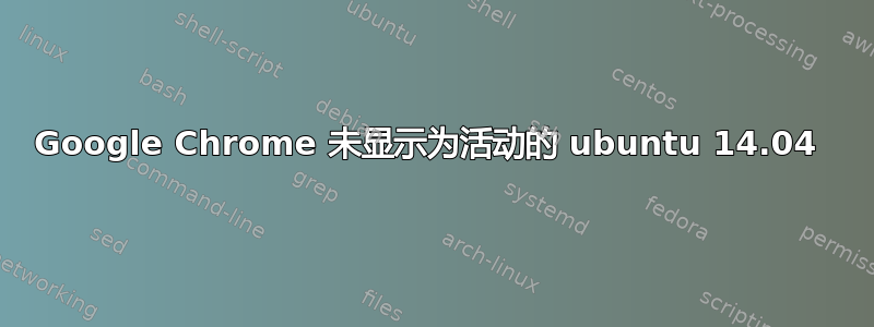 Google Chrome 未显示为活动的 ubuntu 14.04 