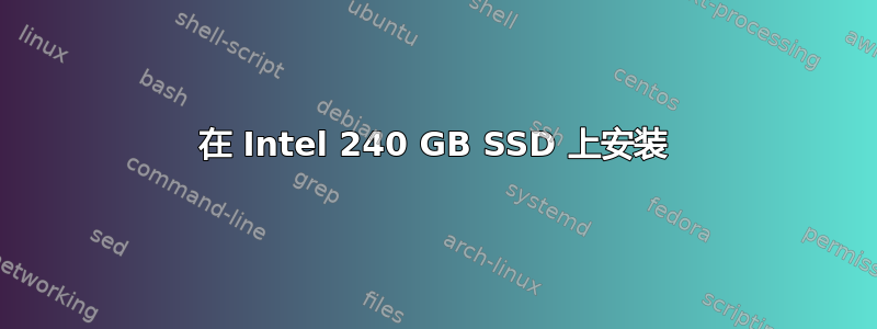 在 Intel 240 GB SSD 上安装