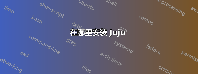 在哪里安装 Juju